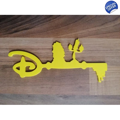 Disney Beauty And The Beast - Cogsworth & Lumiere Style Key 3D Printed