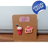 Milkshake And Yummy Dessert Stud Earri..