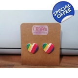 Heart Earrings Pride Love Heart Stud E..