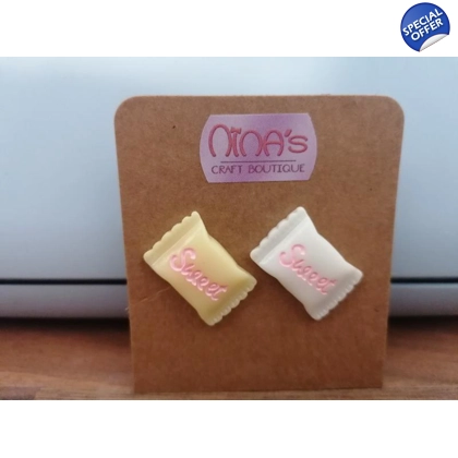 Sweets Yummy Sweets White & Yellow Stud Earrings Set Sweets Yummy Sweets White & Yellow Stud Earrings Set