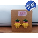 Pineapple Smiley Happy Friends Stud Ea..