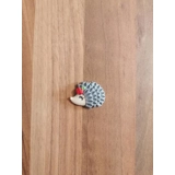 Grey Hedgehog Plastic Single Pin Badge