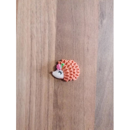 Brown Hedgehog Plastic Single Pin Badge Brown Hedgehog Plastic Single Pin Badge