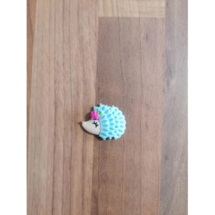 Blue Hedgehog Plastic Single Pin Badge Blue Hedgehog Plastic Single Pin Badge