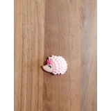 Pink Hedgehog Plastic Single Pin Badge