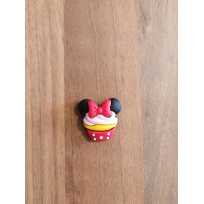 Disney Minnie Mouse Cupcake Plastic Single Pin Badge Disney Minnie Mouse Cupcake Plastic Single Pin Badge