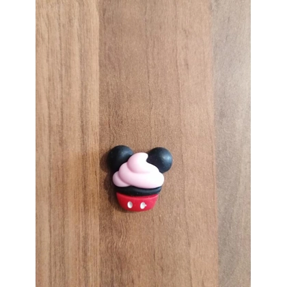 Disney Mickey Mouse Cupcake Plastic Single Pin Badge Disney Mickey Mouse Cupcake Plastic Single Pin Badge