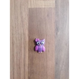Owl Purple Plastic Single Pin Badge