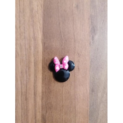 Disney Minnie Mouse Ears Pink Spotty Plastic Single Pin Badge