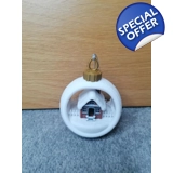 Christmas House With Snow Bauble Ornam..