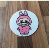 Labubu Pink Monster 3D Printed Coaster..