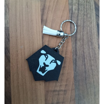 K-Pop Demon Hunters Saja Boys Boyband 3D Printed Black & White Keyring Keychain