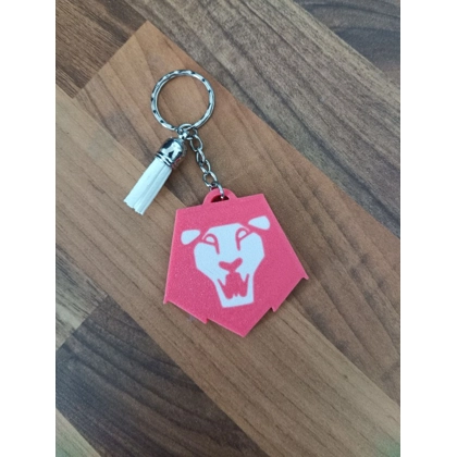 K-Pop Demon Hunters Saja Boys Boyband 3D Printed Pink & White Keyring Keychain