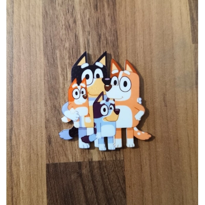 Bluey - Family Together - Bluey Bingo Bandit Chilli Acrylic Sublimated Magnet