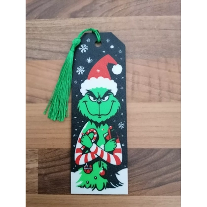 The Grinch Christmas Bookmark Candy Cane & Baubles Design 3 3D Printed Bookmark The Grinch Christmas Bookmark Candy Cane & Baubles Design 3 3D Printed Bookmark