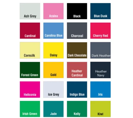 Available colours