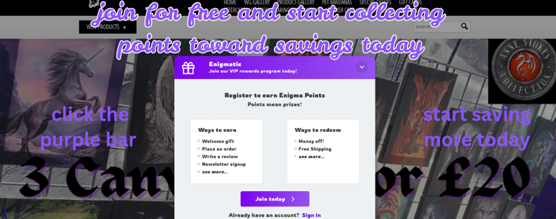 join our loyalty program for free today