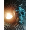 snake skull candle