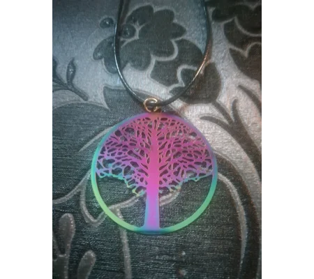 multi -coloured tree of life choker