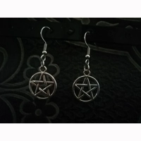 pentagram pendant earrings