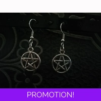 pentagram pendant earrings