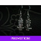 owl sat on branch pendant earrings