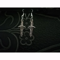 gothic dagger pendant earrings