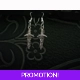 gothic dagger pendant earrings