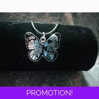 skull butterfly choker