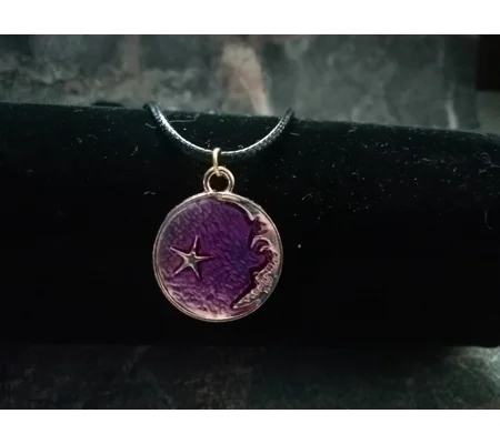 purple moon and stars choker