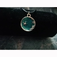 turquoise moon and stars choker