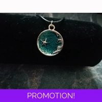turquoise moon and stars choker