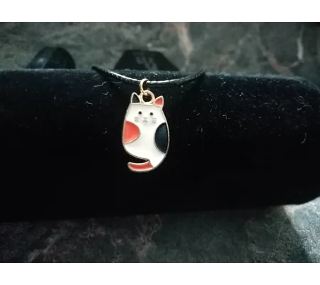 orange and white cat choker