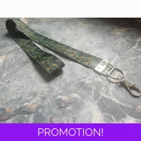 peacock design lanyard
