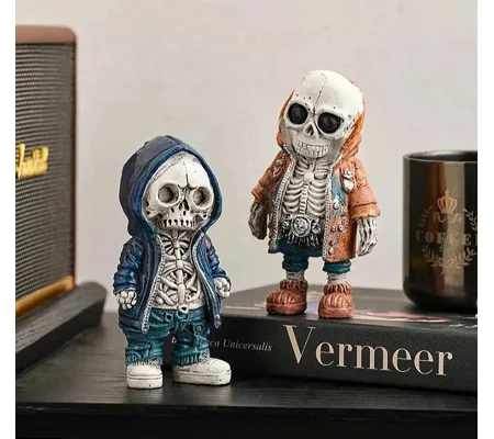 Skeleton Hoodie Resin Character Figurine