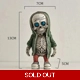 Skeleton Hoodie Squat Resin Character Figurine