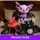 Black Vampire Bat Plush Toy 30cm