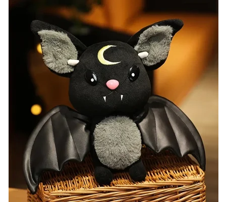 Black Vampire Bat Plush Toy 30cm