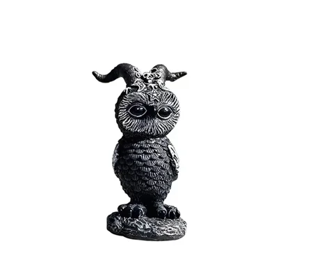 Owl & Horns Home Decor Resin Figurine