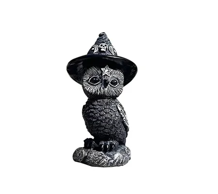Owl & Hat Home Decor Resin Figurine