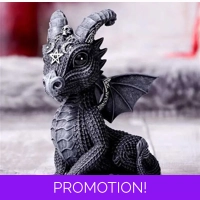 Dragon Black Home Decor Resin Fig..