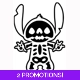 Stitch Skeleton Sticker