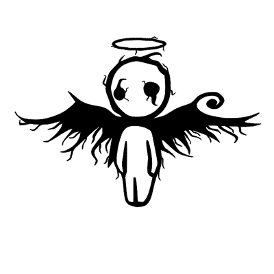 Emo Angel Sticker