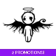 Emo Angel Sticker