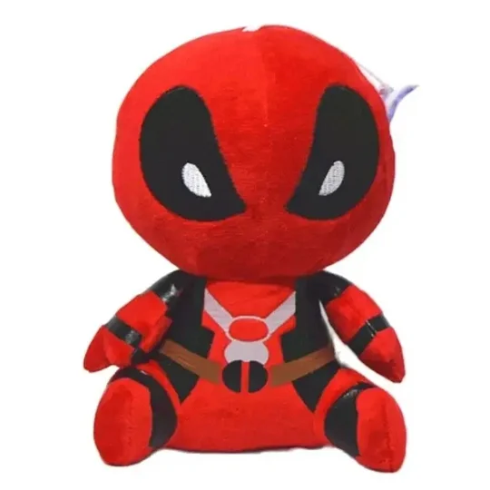 red and black deadpool plush toy