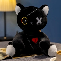 Black Dark Cat Plush Toy 25cm