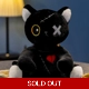 Black Dark Cat Plush Toy 25cm