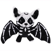 Black Skeleton Bat Plush Toy