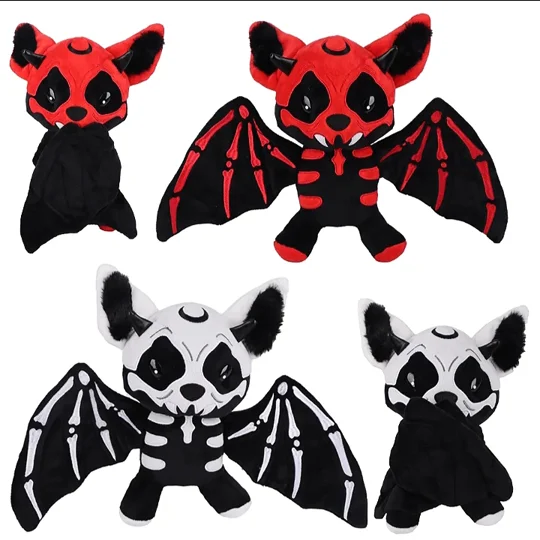 Red Skeleton Bat Plush Toy