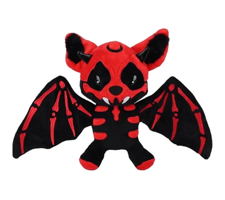 Red Skeleton Bat Plush Toy